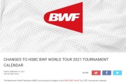 九游体育网站入口-世界羽联更新2021赛程 奥运积分赛调整有利于国羽